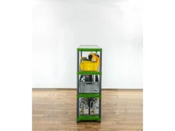 PROREGAL Kunststoffregale^Kunststoffregal Grey Bear Low HxBxT 138 x 130 x 46 cm Fachlast 70 kg Grau/Grün