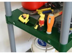 PROREGAL Kunststoffregale^Kunststoffregal Grey Bear Low HxBxT 138 x 130 x 46 cm Fachlast 70 kg Grau/Grün