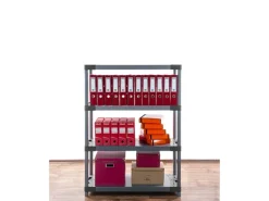 PROREGAL Kunststoffregale^Kunststoffregal Big Grey Bear Low HxBxT 138 x 90 x 46 cm Fachlast 160 kg