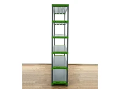 PROREGAL Kunststoffregale^Kunststoffregal Grey Bear Extra-Tall HxBxT 220 x 130 x 46 cm Fachlast 70 kg Grau/Grün