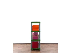 PROREGAL Kunststoffregale^Kunststoffregal Grey Bear Low HxBxT 138 x 70 x 46 cm Fachlast 120 kg Grau/Grün