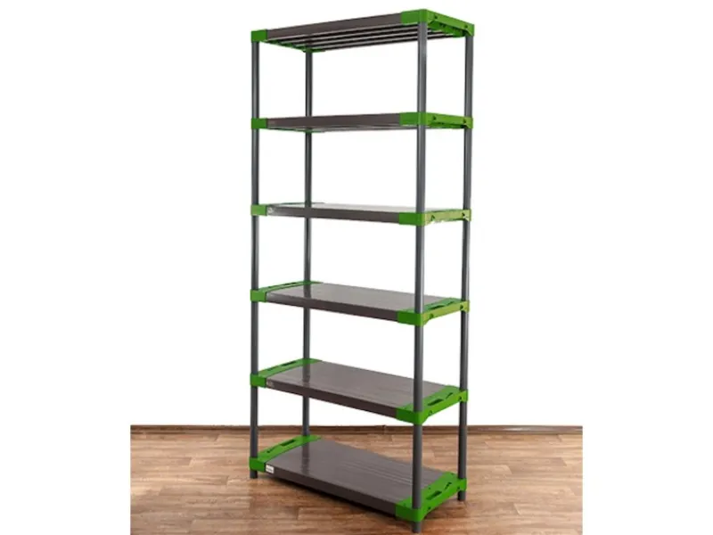 PROREGAL Kunststoffregale^Kunststoffregal Big Grey Bear Extra-Tall HxBxT 220 x 90 x 46 cm Fachlast 160 kg Grau/Grün