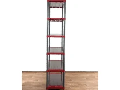 PROREGAL Kellerregale^Kunststoffregal Big Grey Bear Extra-Tall HxBxT 220 x 120 x 46 cm Fachlast 160 kg Grau/Rot