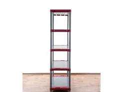 PROREGAL Kunststoffregale^Kunststoffregal Big Grey Bear Tall HxBxT 180 x 80 x 46 cm Fachlast 160 kg Grau/Rot