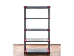 PROREGAL Kunststoffregale^Kunststoffregal Big Grey Bear Tall HxBxT 180 x 80 x 46 cm Fachlast 160 kg Grau/Rot