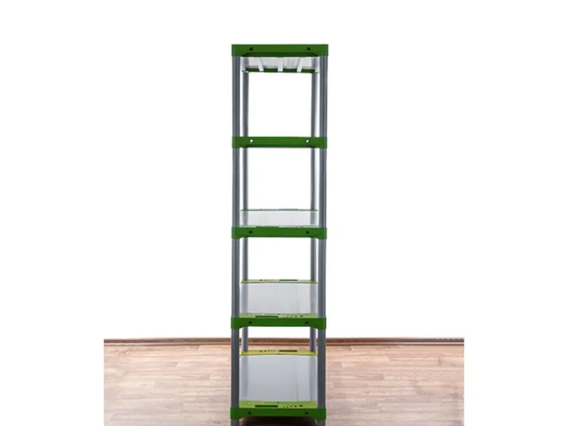 PROREGAL Kunststoffregale^Kunststoffregal Grey Bear Tall HxBxT 180 x 80 x 46 cm Fachlast 120 kg Grau/Grün