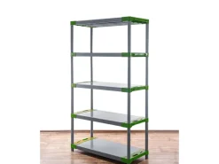 PROREGAL Kunststoffregale^Kunststoffregal Grey Bear Tall HxBxT 180 x 80 x 46 cm Fachlast 120 kg Grau/Grün