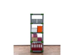 PROREGAL Kunststoffregal Big Grey Bear Tall HxBxT 180 x 70 x 46 cm Fachlast 160 kg Grau/Grün