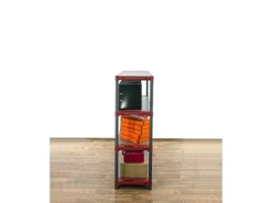 PROREGAL Kunststoffregal Big Grey Bear Low HxBxT 138 x 130 x 46 cm Fachlast 120 kg Grau/Rot