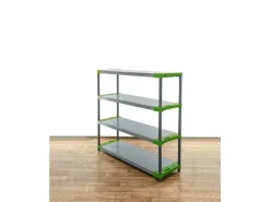 PROREGAL Kunststoffregale^Kunststoffregal Big Grey Bear Low HxBxT 138 x 130 x 46 cm Fachlast 120 kg Grau/Grün