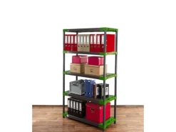 PROREGAL Kunststoffregale^Kunststoffregal Big Grey Bear Tall HxBxT 180 x 110 x 46 cm Fachlast 160 kg Grau/Grün