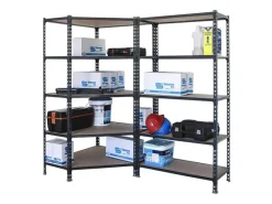 PROREGAL Eckregale^Mega Deal 1x Eckregal & 1x Schwerlastregal Muli HxBxT 180 x 180 x 30 cm Fachlast 200 kg Anthrazit Mega Deal 1x Eckregal + 1x Schwerlastregal Muli HxBxT 180 x 180 x 30 cm Fachlast 200 kg Anthrazit