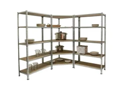 PROREGAL Eckregale^Mega Deal 1x Eckregal & 2x Schwerlastregal Muli HxBxT 180 x 180 x 40 cm Fachlast 200 kg Verzinkt Mega Deal 1x Eckregal + 2x Schwerlastregal Muli HxBxT 180 x 180 x 40 cm Fachlast 200 kg Verzinkt