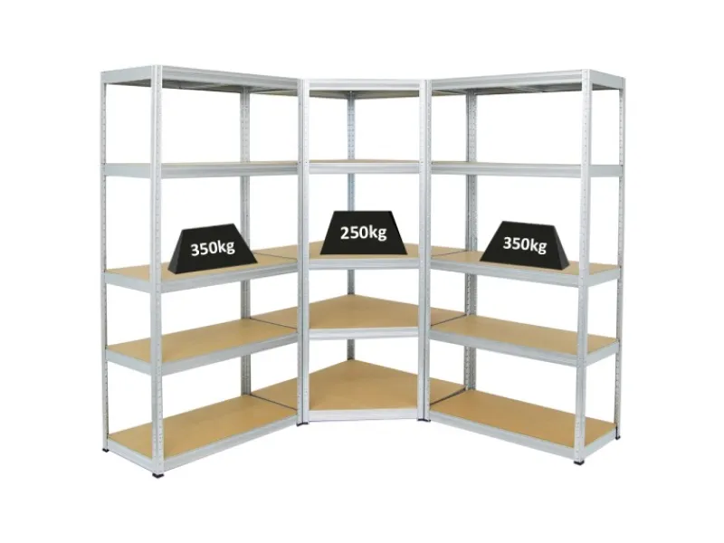 PROREGAL Mega Deal 1x Eckregal & 2x Schwerlastregal Slim Elephant S Fachlast 250 & 350 kg