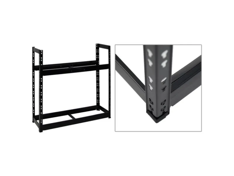 PROREGAL Mega Deal 2x Reifenregal Tiger HxBxT 100 x 110 x 35 cm bis zu 16 Reifen Schwarz