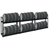 PROREGAL Regalsysteme^Mega Deal 3x Reifenregal Tiger HxBxT 100 x 110 x 35 cm bis zu 24 Reifen Schwarz