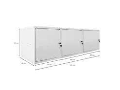 PROREGAL Weitere Regale^Mega Deal 3x Schließfachwürfel Cubic XL HxBxT 45 x 45 x 45 cm