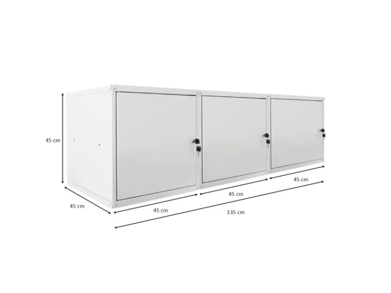 PROREGAL Weitere Regale^Mega Deal 3x Schließfachwürfel Cubic XL HxBxT 45 x 45 x 45 cm