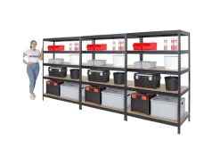 PROREGAL Mega Deal 3x Schwerlastregal Rivet HxBxT 180 x 120 x 60 cm Fachlast 250 kg