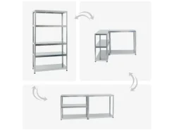 PROREGAL Metallregale|Schwerlastregal^Mega Deal 3x Schwerlastregal Steel Eagle HxBxT 180 x 100 x 40 cm Fachlast 130 kg