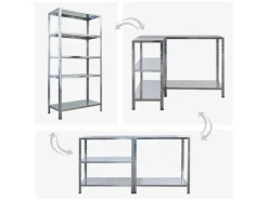 PROREGAL Regalsysteme^Mega Deal 2x Schwerlastregal Ares HxBxT 180x90x40cm Fachlast 125 kg Verzinkt