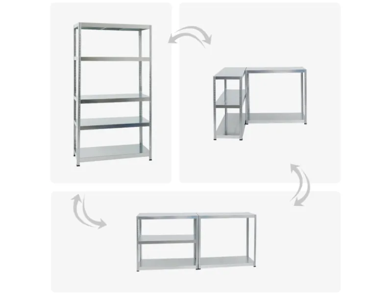 PROREGAL Kellerregale|Schwerlastregal^Mega Deal 2x Schwerlastregal Steel Eagle HxBxT 180 x 100 x 40 cm Fachlast 130 kg