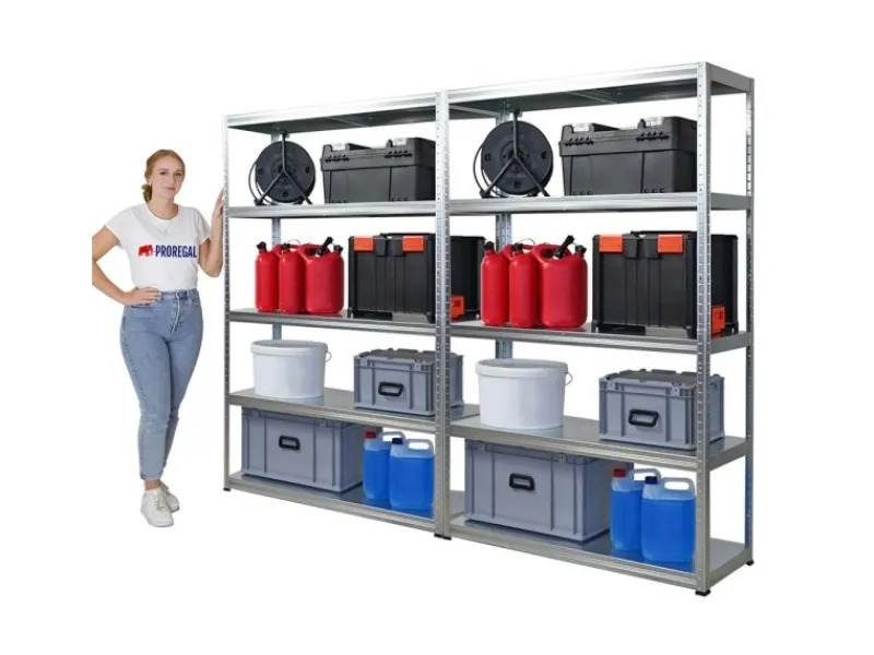 PROREGAL Mega Deal 2x Schwerlastregal Steel Eagle HxBxT 180x120x40 cm Fachlast 130kg Verzinkt