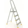 PROREGAL Klapptritte^Metal Single Giraffe Einseitige-Aluminium-Bügelleiter 4 Stufen 148 cm Hoch Leiter Trittleiter Stufenleiter Stehleiter Haushaltsleiter