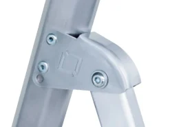 PROREGAL Klapptritte^ML Stufen-Stehleiter Einseitig Begehbar Eloxiert 5 Stufen