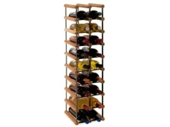 PROREGAL Flaschenregale^Modulares Weinregal Vinotega Mod Metal HxBxT 92,5 x 22,5 x 24,5 cm 2 x 9 Flaschen Massives Kiefernholz Geölt