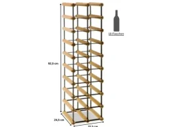 PROREGAL Flaschenregale^Modulares Weinregal Vinotega Mod Metal HxBxT 92,5 x 22,5 x 24,5 cm 2 x 9 Flaschen Massives Kiefernholz Geölt