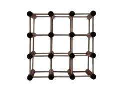 PROREGAL Flaschenregale^Modulares Weinregal Vinotega Mod HxBxT 36 x 36 x 24 cm 1 x 9 Flaschen Massives Kiefernholz Braun Geölt