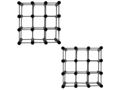 PROREGAL Flaschenregale^Modulares Weinregal Vinotega Mod HxBxT 36 x 36 x 24 cm 2 x 9 Flaschen Massives Kiefernholz Grau Geölt