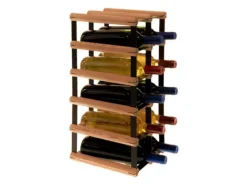 PROREGAL Flaschenregale^Modulares Weinregal Vinotega Mod Metal HxBxT 52,5 x 22,5 x 24,5 cm 2 x 5 Flaschen Massives Kiefernholz Geölt