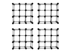 PROREGAL Flaschenregale^Modulares Weinregal Vinotega Mod HxBxT 36 x 36 x 24 cm 4 x 9 Flaschen Massives Kiefernholz Grau Geölt