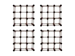 PROREGAL Modulares Weinregal Vinotega Mod HxBxT 36 x 36 x 24 cm 4 x 9 Flaschen Massives Kiefernholz Braun Geölt