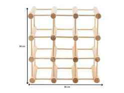 PROREGAL Flaschenregale^Modulares Weinregal Vinotega Mod HxBxT 36 x 36 x 24 cm 3 x 9 Flaschen Massives Kiefernholz Natur