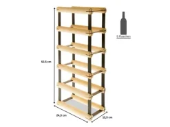 PROREGAL Flaschenregale^Modulares Weinregal Vinotega Mod Metal HxBxT 52,5 x 12,5 x 24,5 cm 1 x 5 Flaschen Massives Kiefernholz Geölt