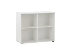 PROREGAL Büroregale^Pigeon Set Aktenregal Aktenschrank & Regalkreuz Breite 100 cm Weiß & Eiche