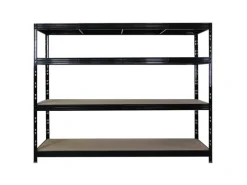 PROREGAL Profi Schwerlastregal Rhino HxBxT 180x240x60cm 4 Spanplatten-Ebenen 8mm Fachlast 450kg Stecksystem Lagerregal Regalsystem