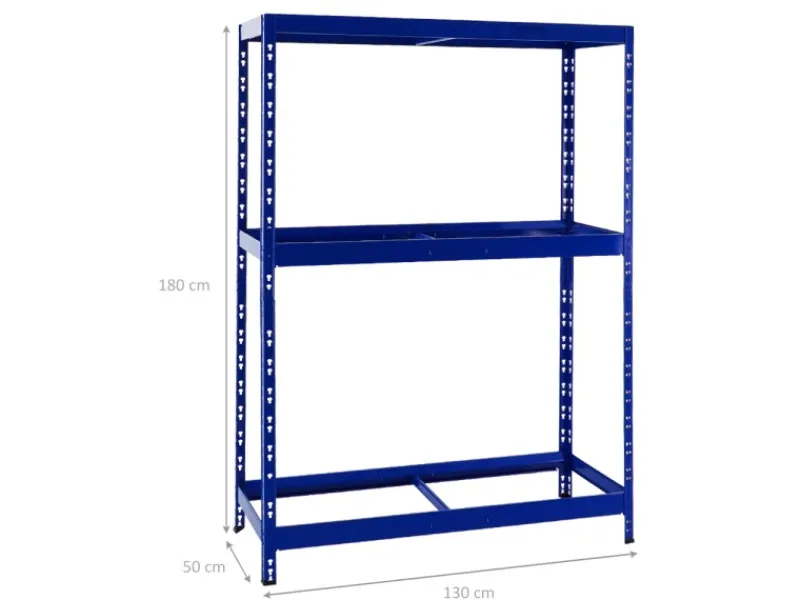 PROREGAL Reifenregal Tiger mit Fachboden HxBxT 180 x 130 x 50 cm bis zu 12 Reifen auf 2 Ebenen