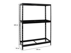 PROREGAL Reifenregal Tiger mit Fachboden HxBxT 180 x 130 x 50 cm bis zu 12 Reifen auf 2 Ebenen