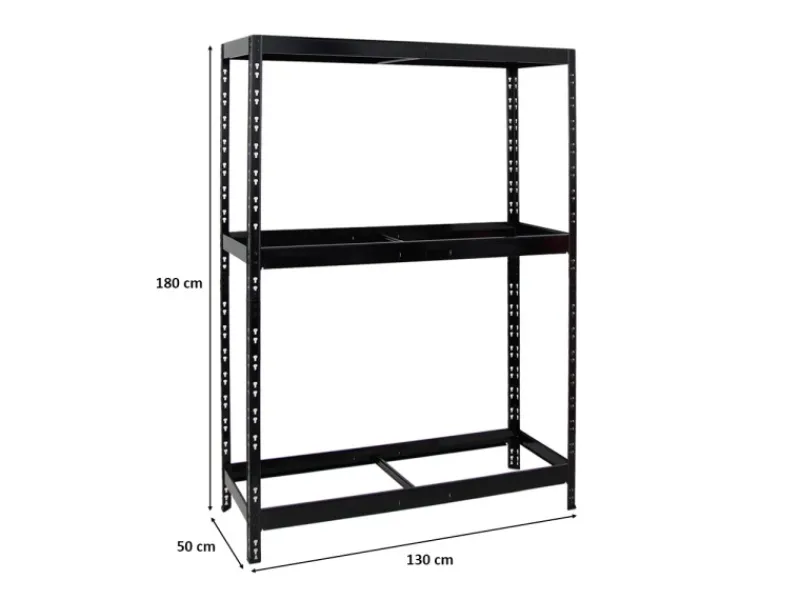 PROREGAL Reifenregal Tiger mit Fachboden HxBxT 180 x 130 x 50 cm bis zu 12 Reifen auf 2 Ebenen