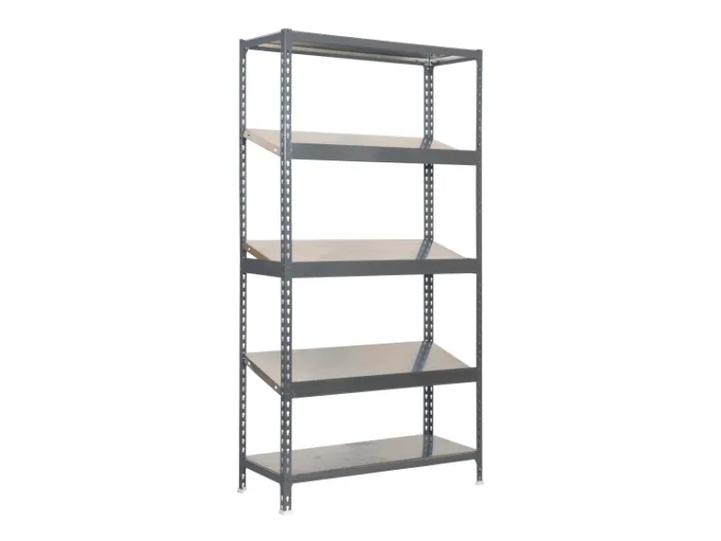 PROREGAL Büroregale^Schrägbodenregal Dowa Stecksystem HxBxT 200 x 100 x 50 cm Fachlast 200 kg Grau