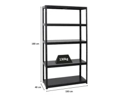 PROREGAL Schwerlastregal Steel Eagle HxBxT 180 x 100 x 40 cm Fachlast 130 kg