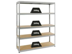 PROREGAL Kellerregale|Metallregale^Schwerlastregal Giant Elephant HxBxT 180 x 150 x 45 cm Fachlast 200 kg