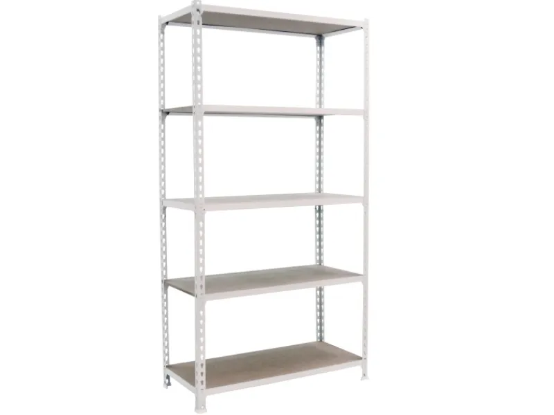 PROREGAL Schwerlastregal Muli HxBxT 180 x 80 x 40 cm 5 Fachböden Fachlast 150 kg Weiß