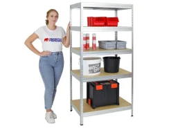 PROREGAL Schwerlastregal Rivet HxBxT 180 x 90 x 60 cm Fachlast 250 kg Innovatives Stecksystem