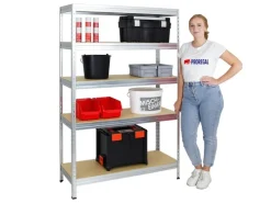 PROREGAL Kellerregale|Schwerlastregal^Schwerlastregal Rivet HxBxT 180 x 120 x 45 cm Fachlast 250 kg Innovatives Stecksystem