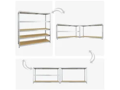 PROREGAL Kellerregale|Metallregale^Schwerlastregal Giant Elephant HxBxT 180 x 180 x 60 cm Fachlast 200 kg